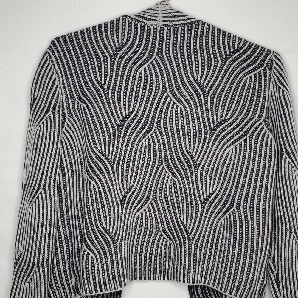 Bartolini Cashmere Wool Blend Cardigan Size L Made in Italy Open Front Sweater - Picture 5 of 12